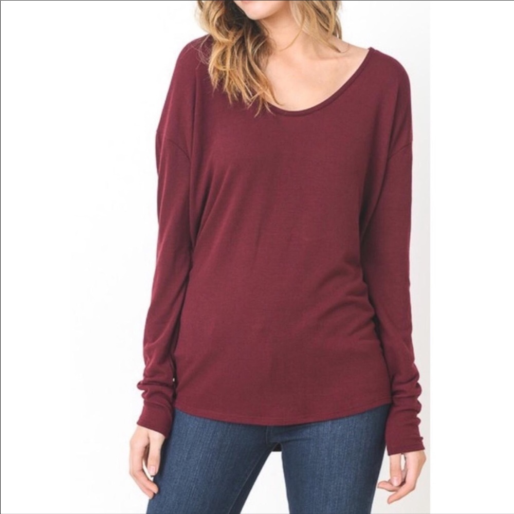 ⚡️Burgundy Soft Tunic